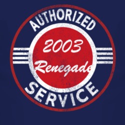 Authorized Service 2003 Liberty Renegade Distressed Look Dark T Shirt