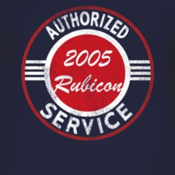 Authorized Service 2005 TJ Rubicon Distressed Look Dark T Shirt