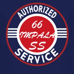 Authorized Service 1966 CHEVY IMPALA SS Dark T Shirt