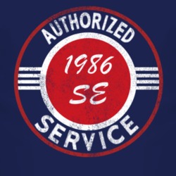 Authorized Service 1986 Cherokee SE Distressed Look Dark T Shirt