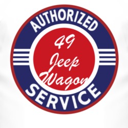 Authorized Service 1949 Willys Jeep Wagon T Shirt