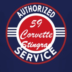 Authorized Service 1959 Chevy Corvette Stingray Dark T Shirt