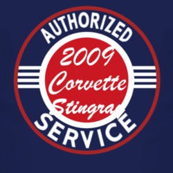 Authorized Service 2009 Chevy Corvette Stingray Dark T Shirt