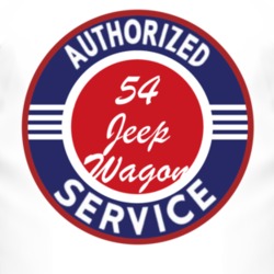 Authorized Service 1954 Willys Jeep Wagon T Shirt