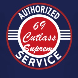 Authorized Service 1969 Oldsmobile Cutlass Supreme Dark T Shirt