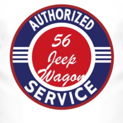 Authorized Service 1956 Willys Jeep Wagon T Shirt