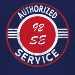 Authorized Service 1992 Cherokee SE Distressed Look Dark T Shirt
