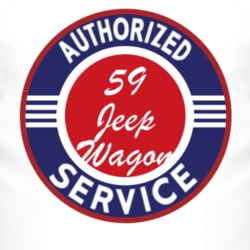 Authorized Service 1959 Willys Jeep Wagon T Shirt