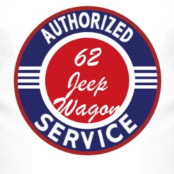 Authorized Service 1962 Willys Jeep Wagon T Shirt