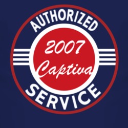 Authorized Service 2007 Chevy Captiva Dark T Shirt