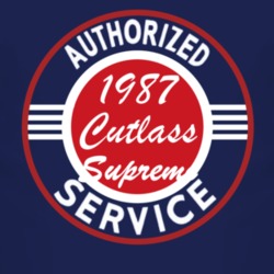Authorized Service 1987 Oldsmobile Cutlass Supreme Dark T Shirt