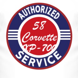 Authorized Service 1958 Chevy Corvette XP-700 T Shirt
