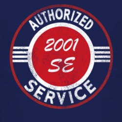Authorized Service 2001 TJ SE Distressed Look Dark T Shirt