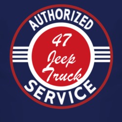 Authorized Service 1947 Willys Jeep Truck Dark T Shirt