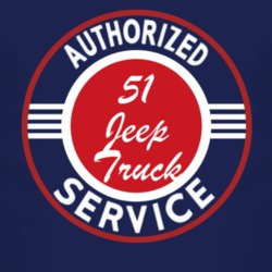 Authorized Service 1951 Willys Jeep Truck Dark T Shirt