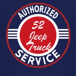 Authorized Service 1952 Willys Jeep Truck Dark T Shirt