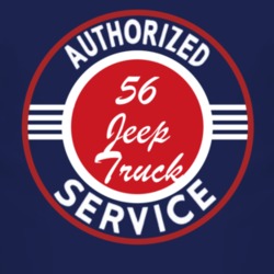 Authorized Service 1956 Willys Jeep Truck Dark T Shirt