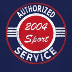 Authorized Service 2004 Liberty Sport Distressed Look Dark T Shirt