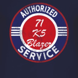Authorized Service 1971 Chevy K5 Blazer Distressed Look Dark T Shirt