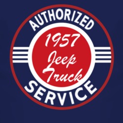 Authorized Service 1957 Willys Jeep Truck Dark T Shirt