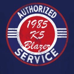 Authorized Service 1985 Chevy K5 Blazer Distressed Look Dark T Shirt