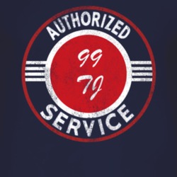 Authorized Service 1999 Wrangler TJ Distressed Look Dark T Shirt