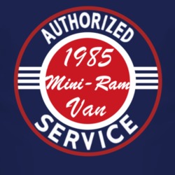 Authorized Service 1985 Dodge Mini-Ram Van Dark T Shirt