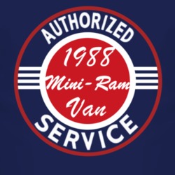Authorized Service 1988 Dodge Mini-Ram Van Dark T Shirt