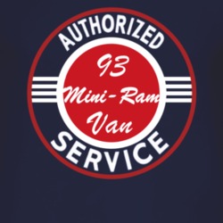 Authorized Service 1993 Dodge Mini-Ram Van Dark T Shirt