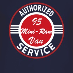 Authorized Service 1995 Dodge Mini-Ram Van Dark T Shirt