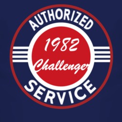 Authorized Service 1982 Dodge Challenger Dark T Shirt
