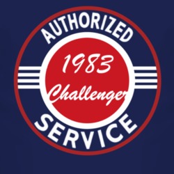 Authorized Service 1983 Dodge Challenger Dark T Shirt