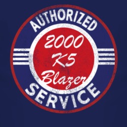 Authorized Service 2000 Chevy K5 Blazer Distressed Look Dark T Shirt