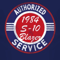 Authorized Service 1984 Chevy S-10 Blazer Distressed Look Dark T Shirt