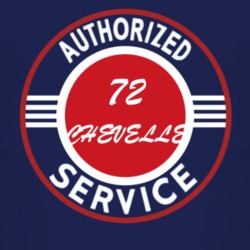 Authorized Service 1972 CHEVY CHEVELLE Dark T Shirt