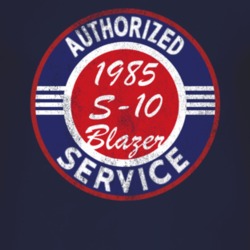 Authorized Service 1985 Chevy S-10 Blazer Distressed Look Dark T Shirt
