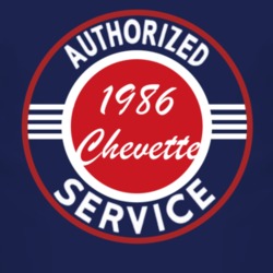 Authorized Service 1986 Chevy Chevette Dark T Shirt