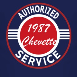 Authorized Service 1987 Chevy Chevette Dark T Shirt