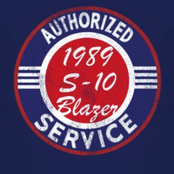 Authorized Service 1989 Chevy S-10 Blazer Distressed Look Dark T Shirt