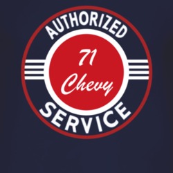 Authorized Service 1971 Chevy Chevy Dark T Shirt