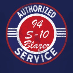 Authorized Service 1994 Chevy S-10 Blazer Distressed Look Dark T Shirt