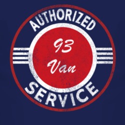 Authorized Service 1993 Chevy Van Distressed Look Dark T Shirt
