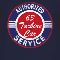 Authorized Service 1963 Chrysler Turbine Car Distressed Look Dark T Sh