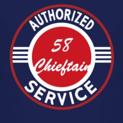 Authorized Service 1958 Pontiac Chieftain Dark T Shirt