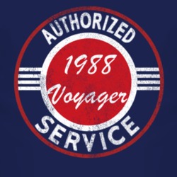 Authorized Service 1988 Grand Voyager Distressed Look Dark T Shirt