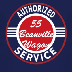 Authorized Service 1955 Chevy Beauville Wagon Dark T Shirt