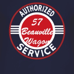 Authorized Service 1957 Chevy Beauville Wagon Dark T Shirt