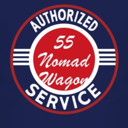 Authorized Service 1955 Chevy Nomad Wagon Dark T Shirt