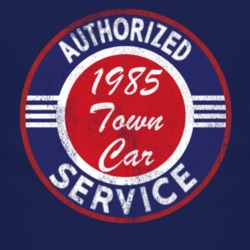 Authorized Service 1985 Lincoln Town Car Distressed Look Dark T Shirt