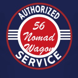 Authorized Service 1956 Chevy Nomad Wagon Dark T Shirt